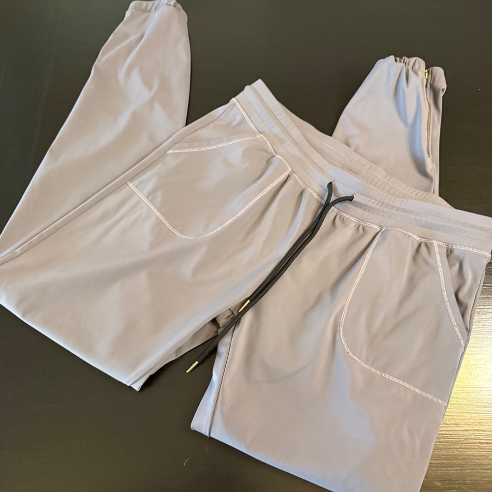 Zyia Active Womens Everywhere Zipper Joggers Grey XL Drawstring Athletic Pants